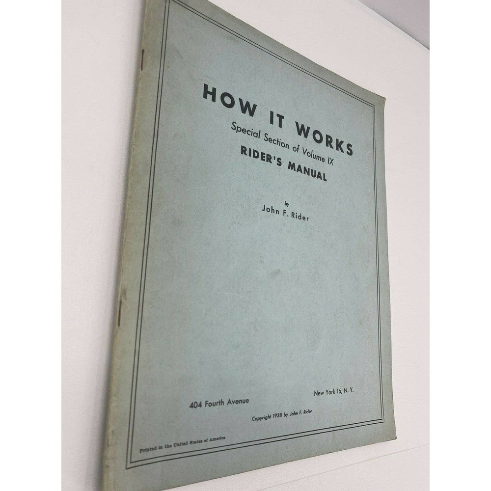 1938 How it Works Rider's Volume Special Section IX RADIO ALIGNMENT Manual - Picture 7 of 11